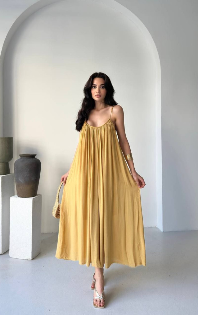 Askılı Maxi Elbise