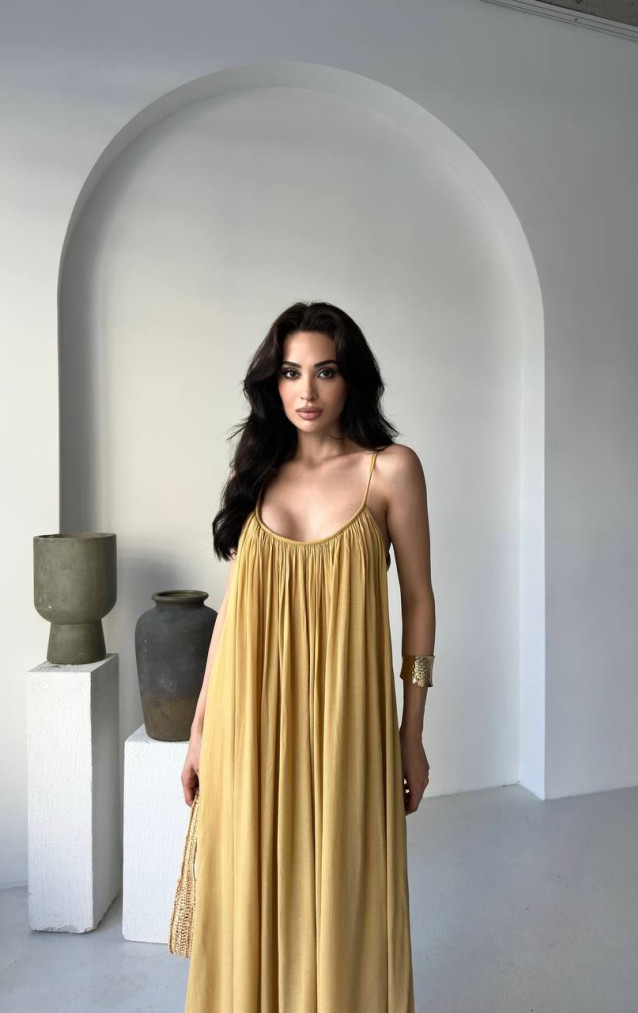 Askılı Maxi Elbise